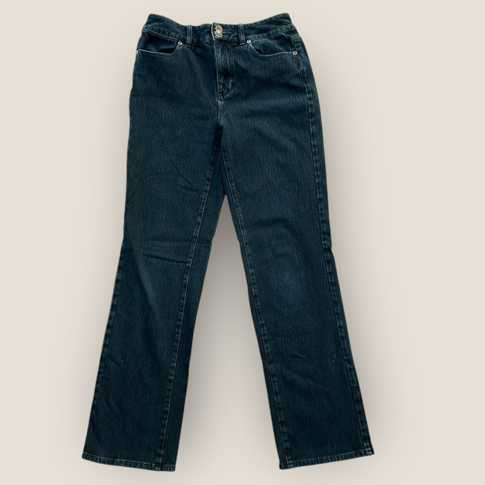Coldwater Creek Knit Denim Jeans, Straight Leg, Size 4